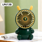 Creative Cartoon Bear Desktop Mini Fans Big Wind Desktop Portable USB Charging Handheld Fan Portable Air Conditioning Handheld Cooling Fan Charging Usb Fan Portable Handheld Fan