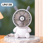 Creative Cartoon Bear Desktop Mini Fans Big Wind Desktop Portable USB Charging Handheld Fan Portable Air Conditioning Handheld Cooling Fan Charging Usb Fan Portable Handheld Fan