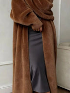 Fuzzy Open Front Longline Cardigan