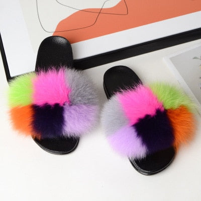 Faux Fur Slides – Plush Luxury Slip-On Slippers