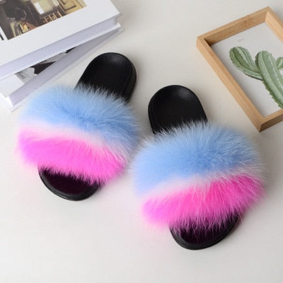 Faux Fur Slides – Plush Luxury Slip-On Slippers