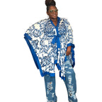 Women's Plus Size Distressed Flare Denim Pants
